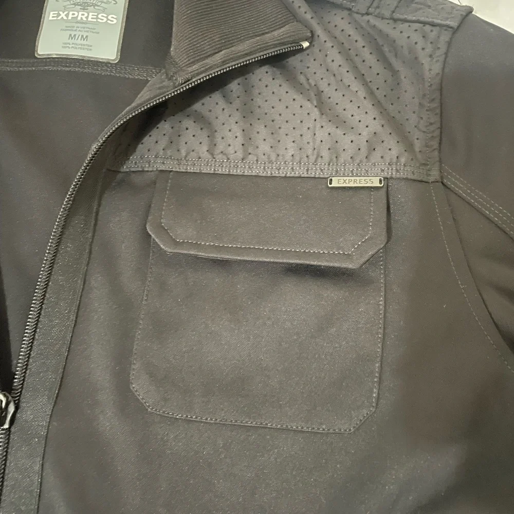 Express Men's Black Military Jacket